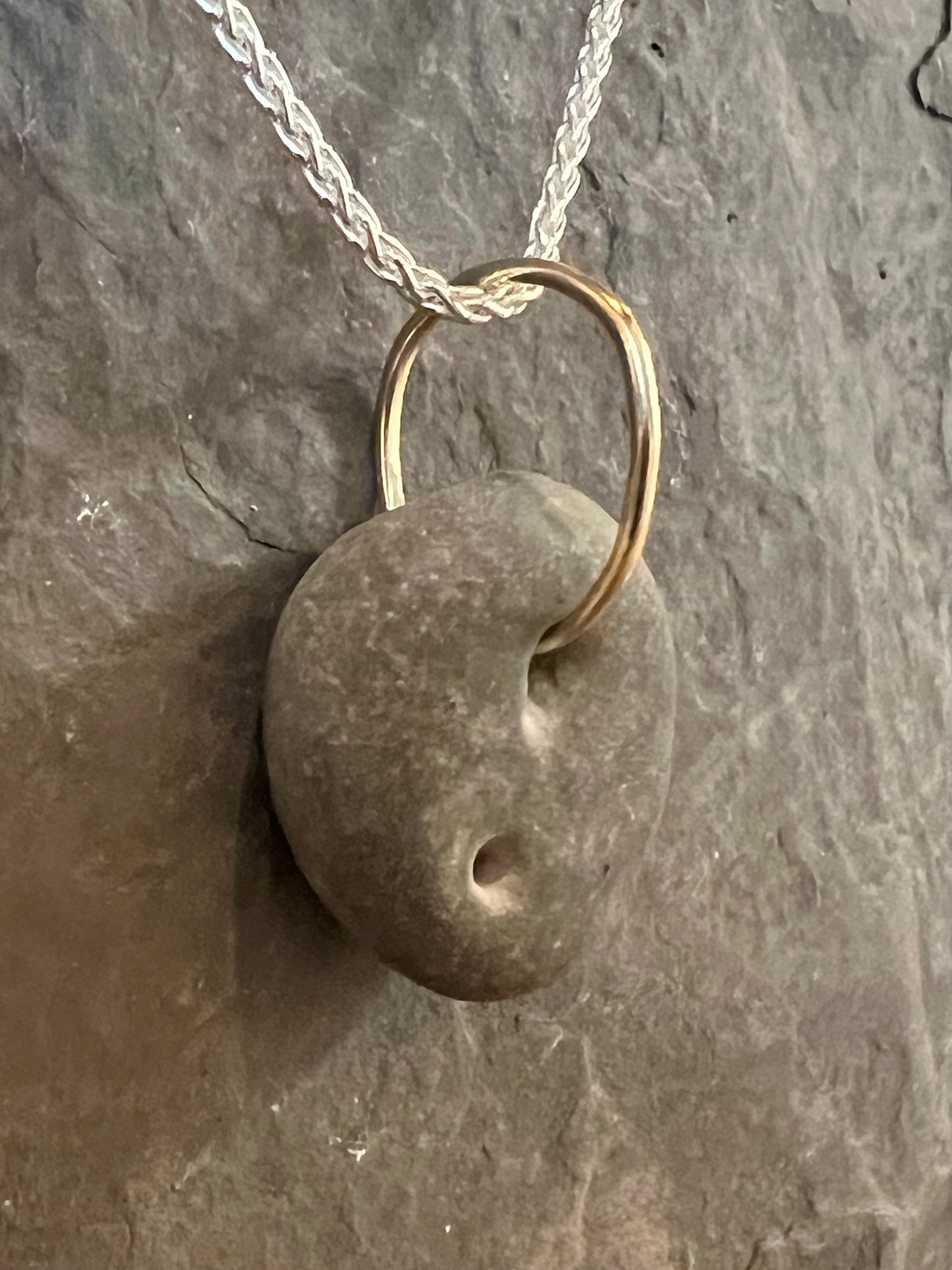 14K Lucky Stone Pendant - Cayuga Collection Necklace