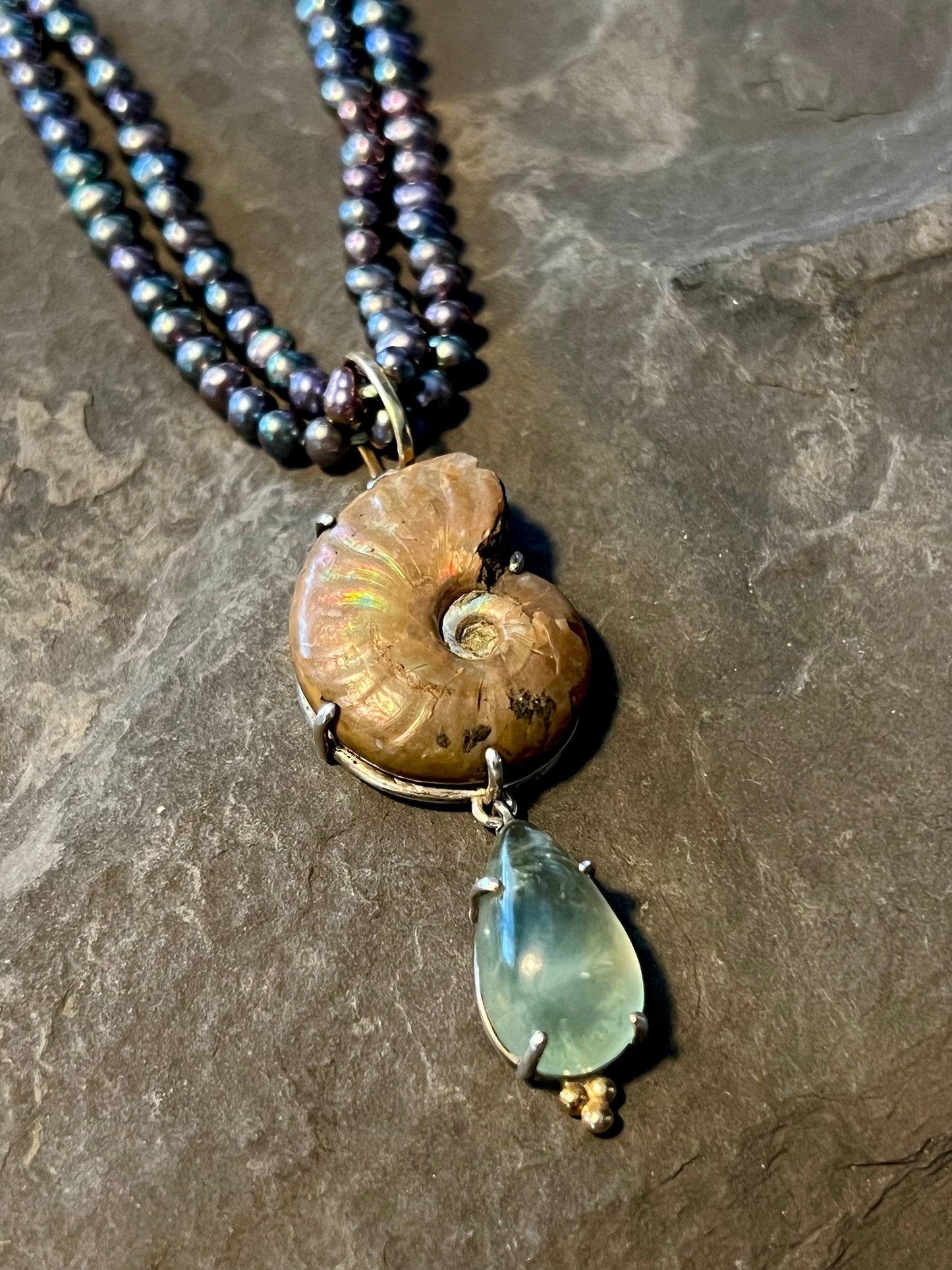 Ammonite Talisman - One of a Kind Pendant Necklace
