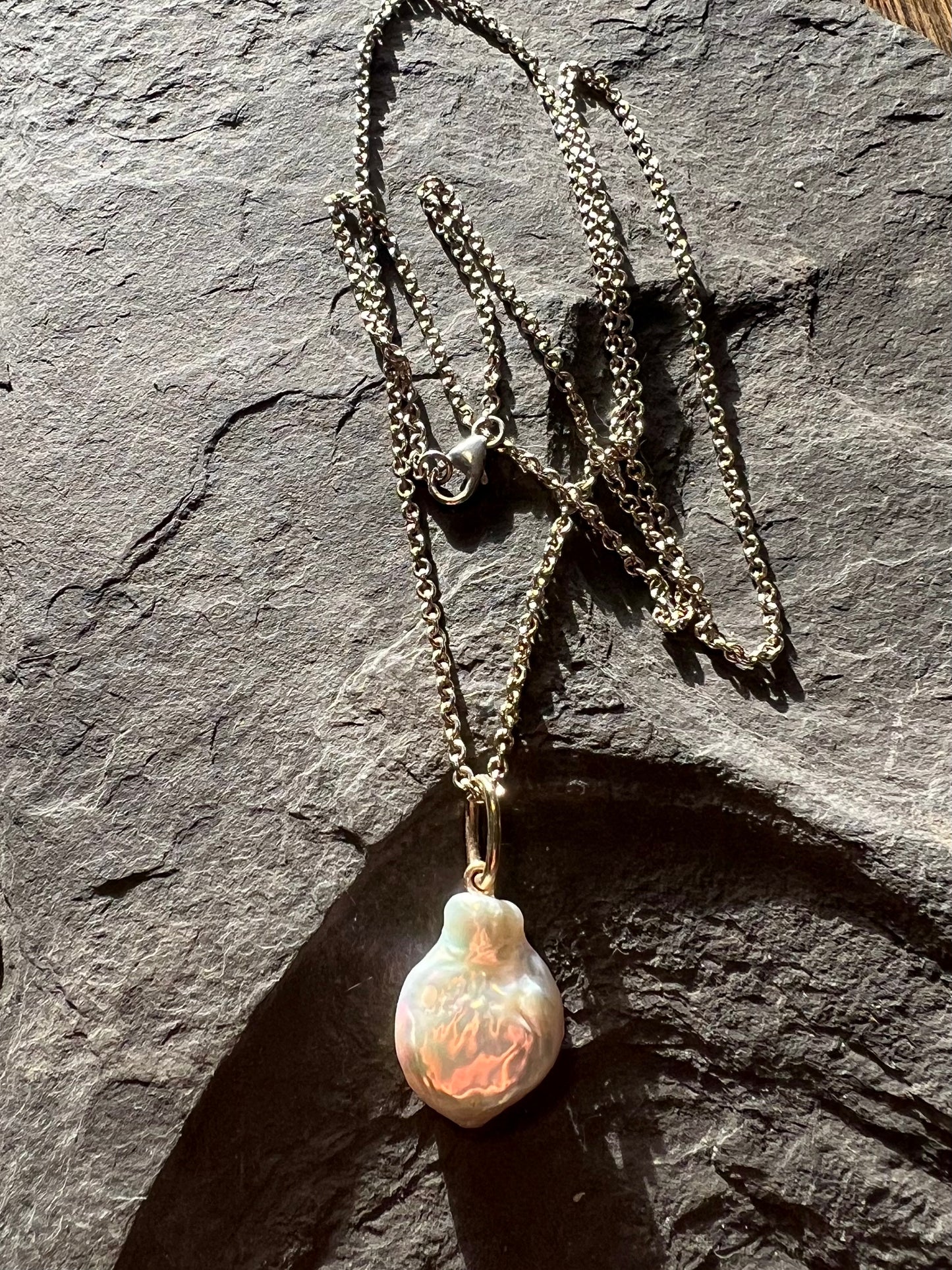 Creamy Keshi Pearl Drop - Minimalist Necklace
