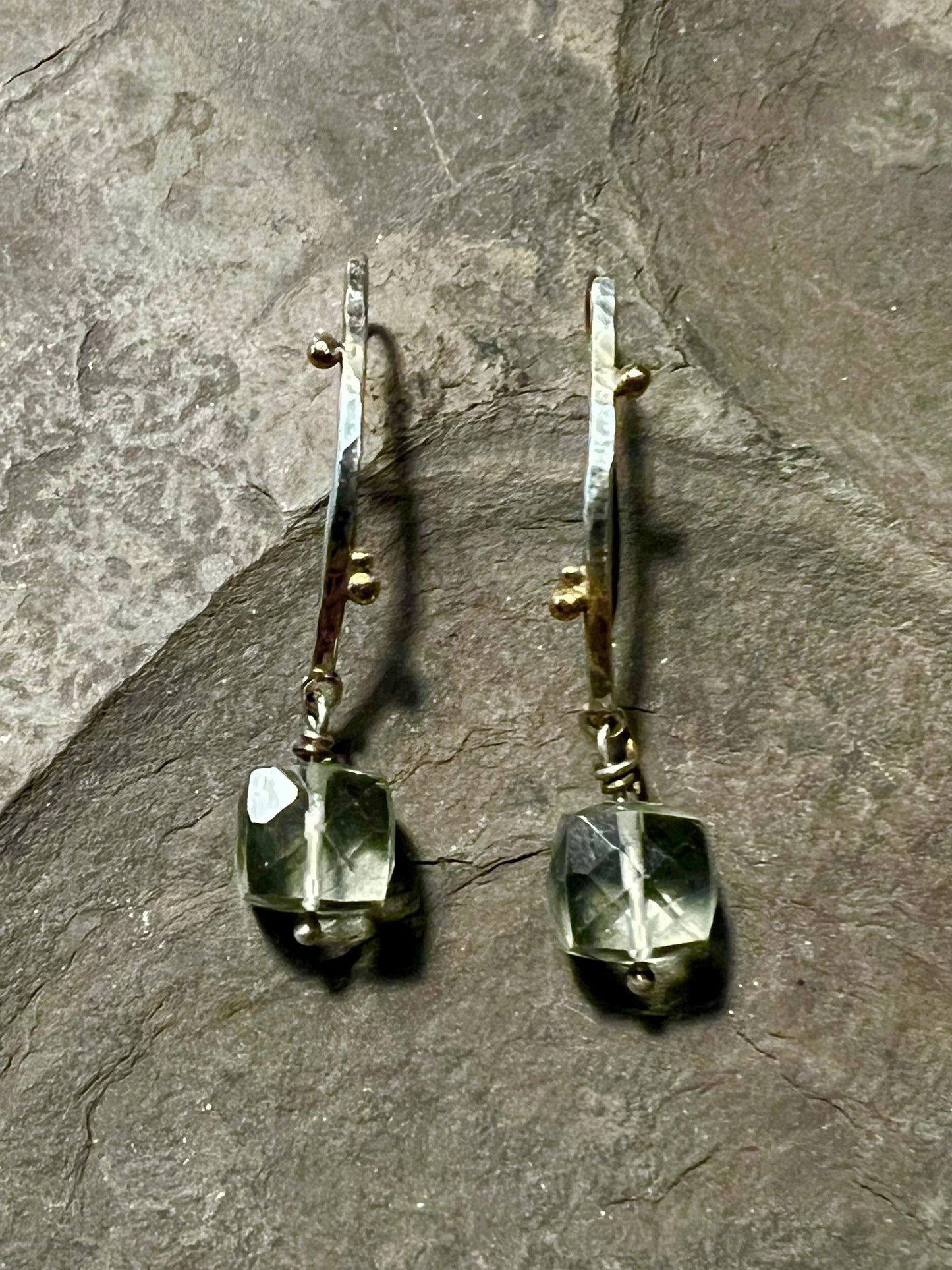 Brook Prehnite Earrings - One of a Kind