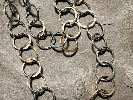 Forged Circle Link Necklace