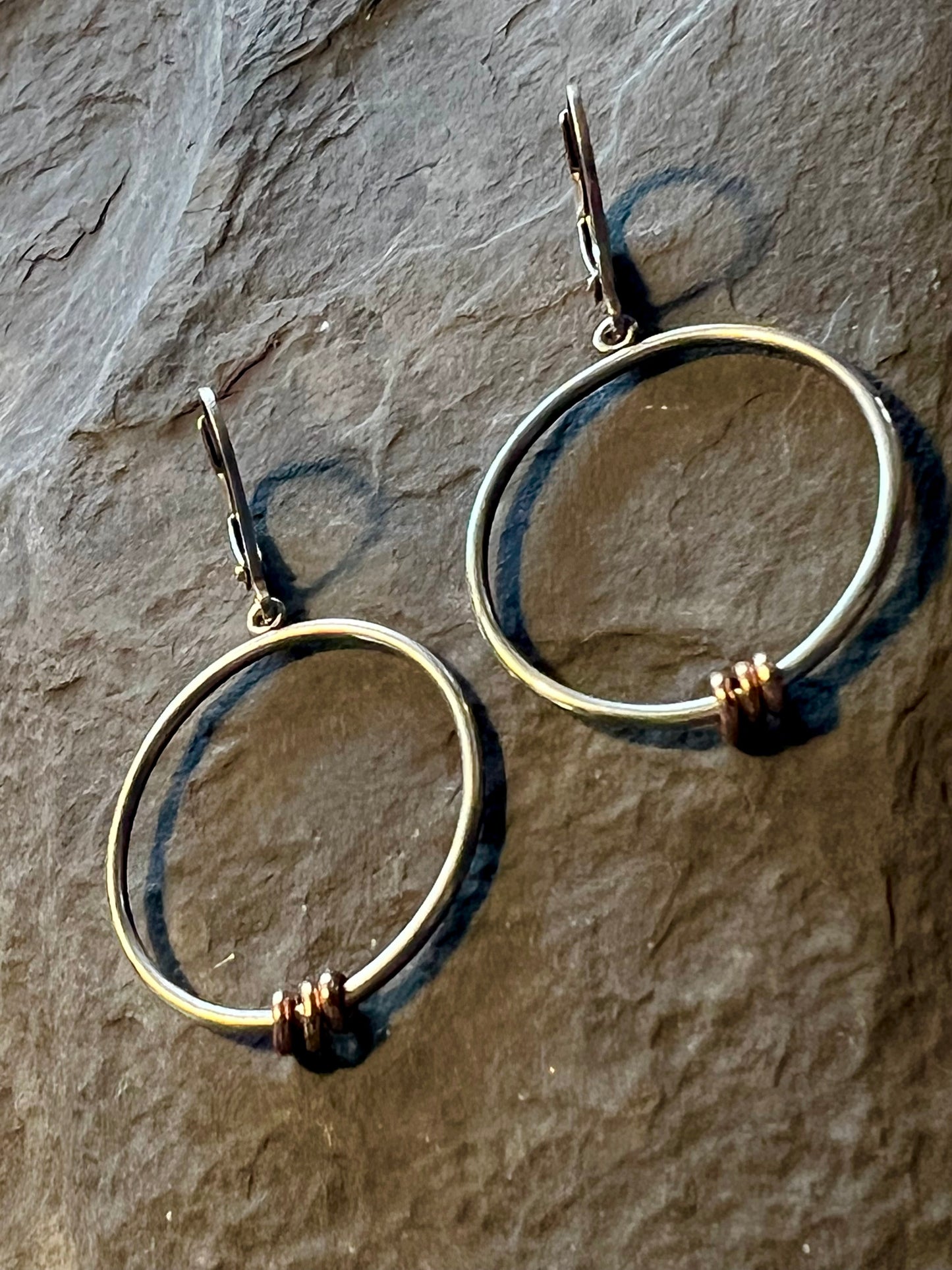 Full Circle Sterling & Rose Gold - Minimalist Earrings