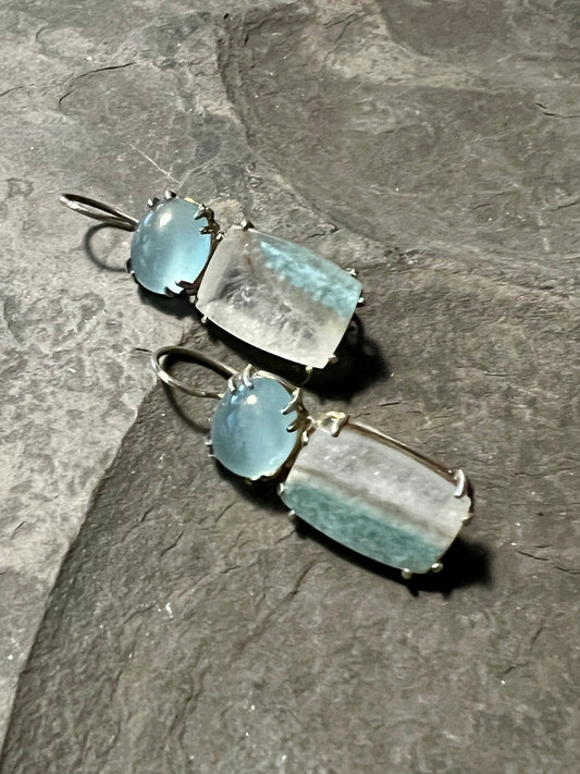 Glacial Ice - Sterling Silver One of a Kind Earrings