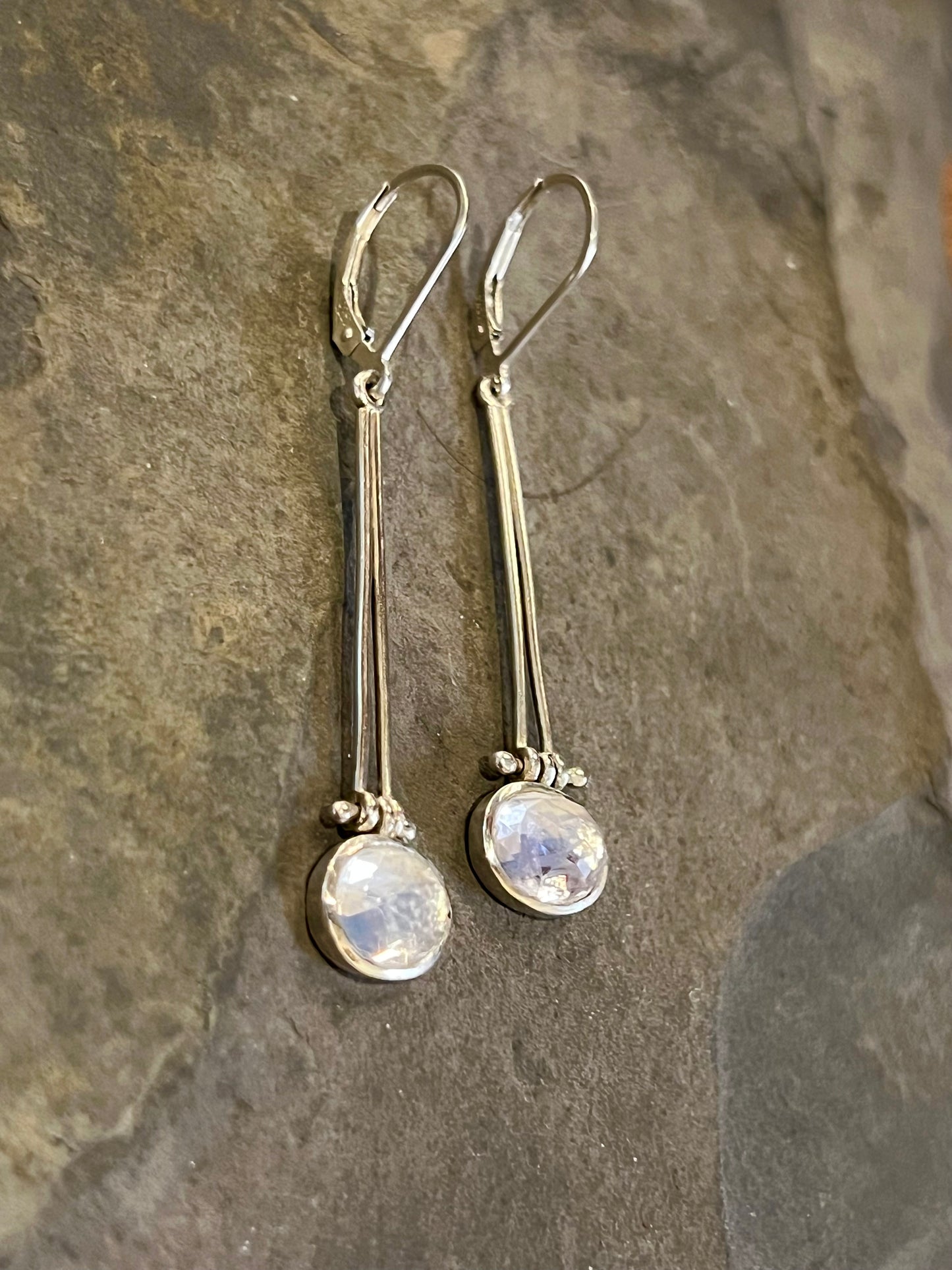 Hinged Sterling Dangle with Lavender Quartz - One of a Kind Earring