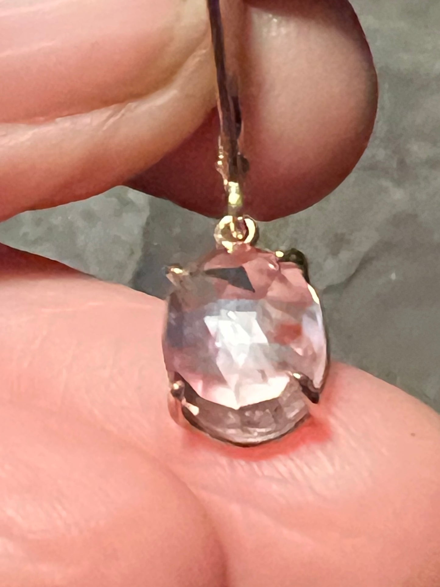 Lavender Quartz 14K Dangle - Minimalist Earrings