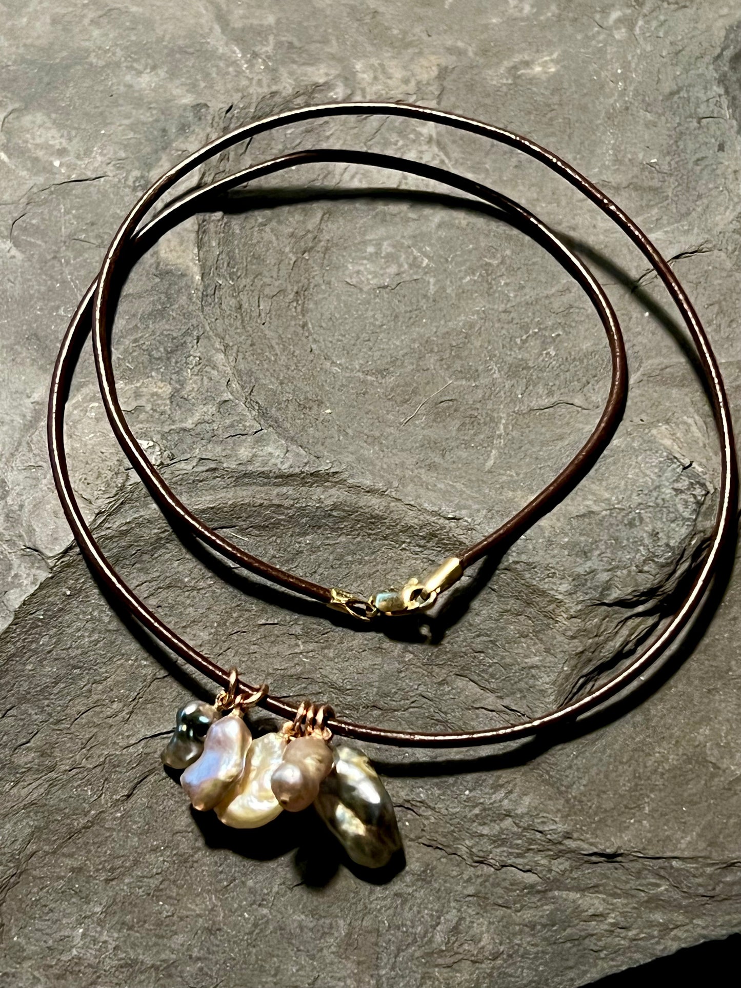 Moon Drop 14K Pearl Choker - Minimalist Necklace