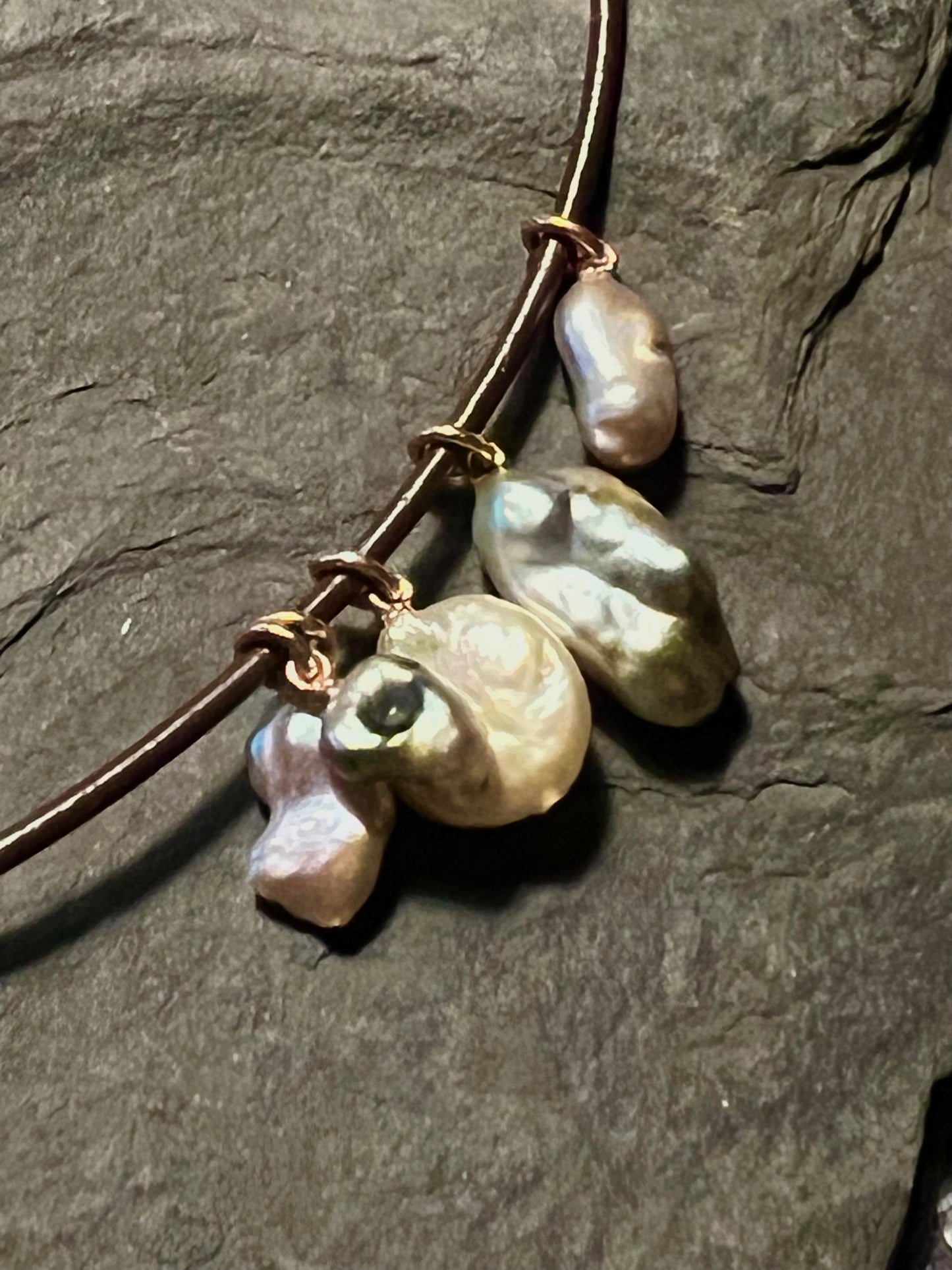 Moon Drop 14K Pearl Choker - Minimalist Necklace