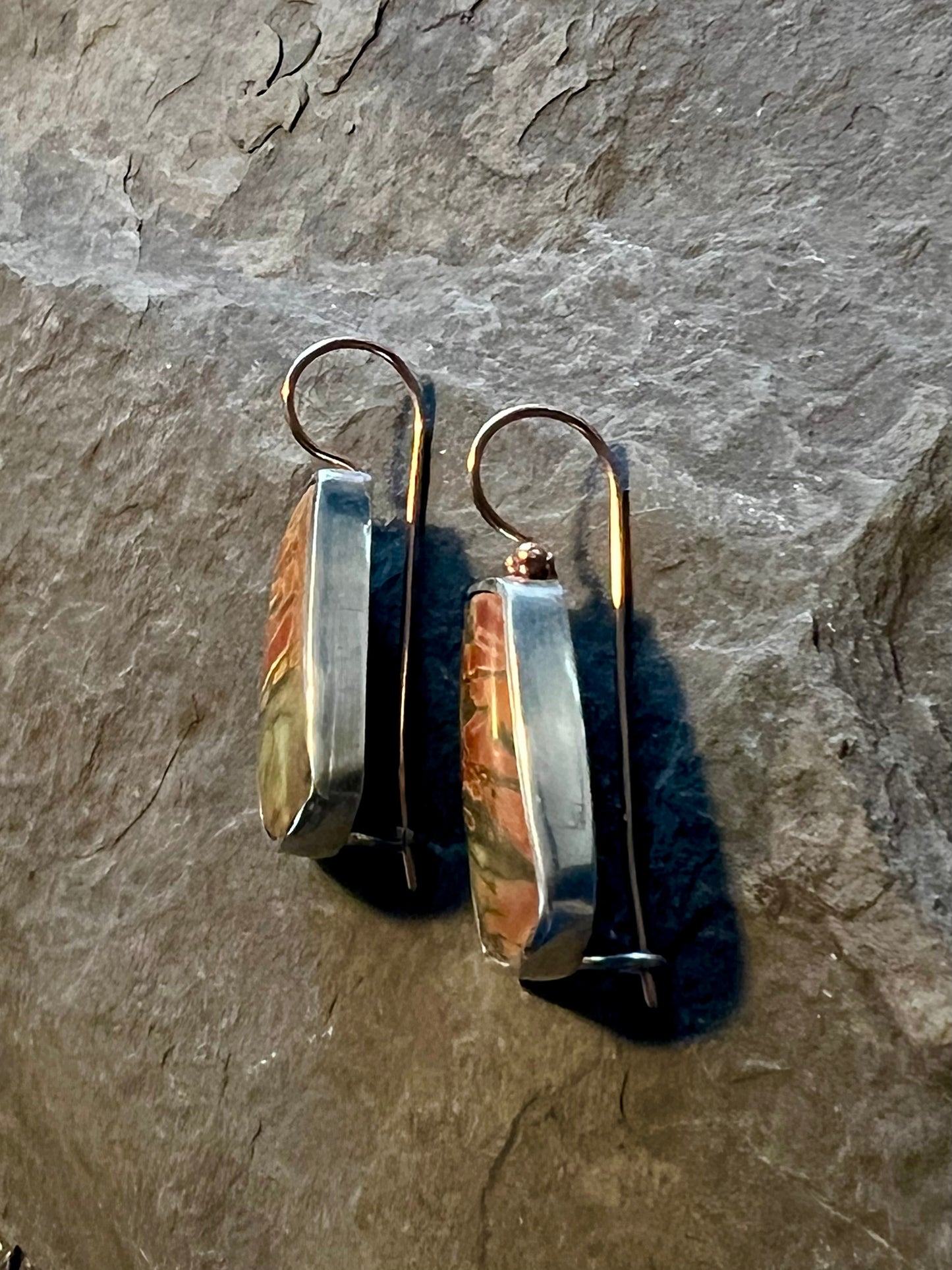 Sunset Jasper Statement Earrings - One of a Kind