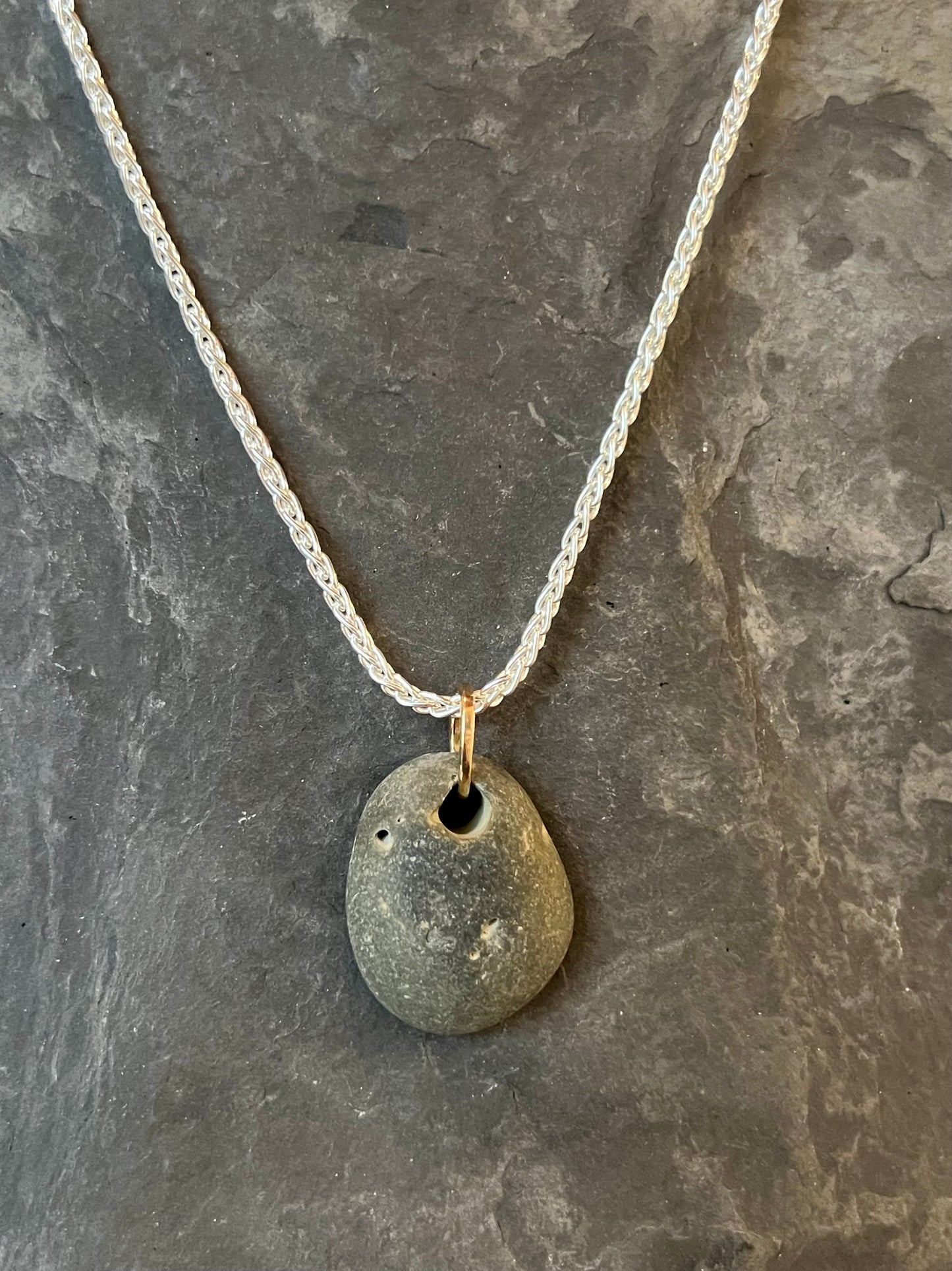 14K Lucky Stone Pendant - Cayuga Collection Necklace