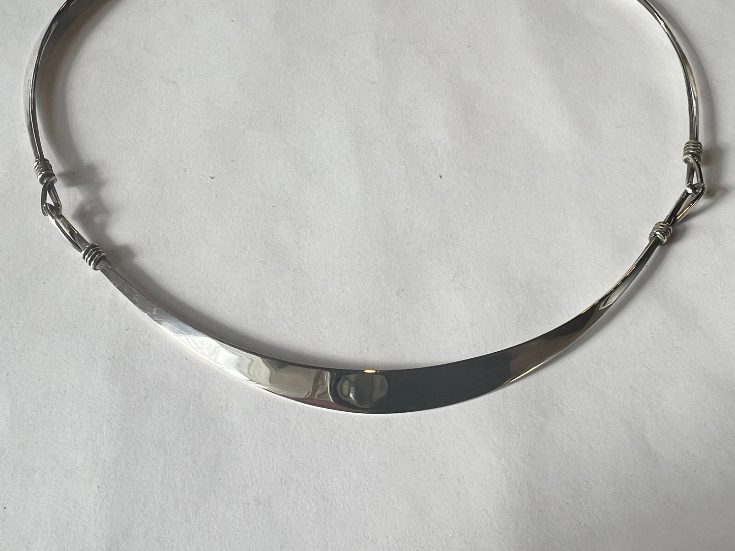 Estate Ronald H. Pearson Mid Century Modern Forged Sterling Collar Necklace