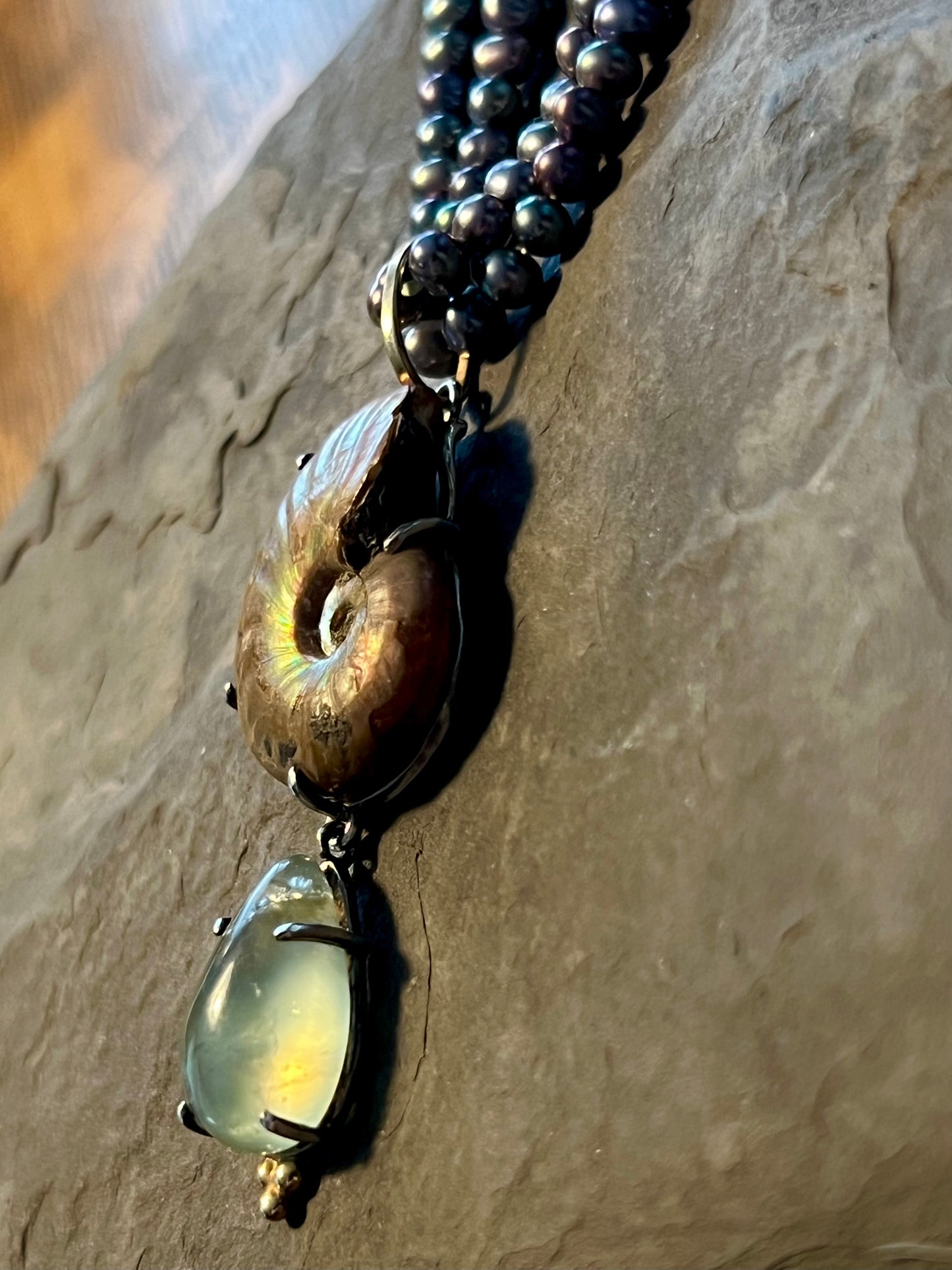 Ammonite Talisman - One of a Kind Pendant Necklace