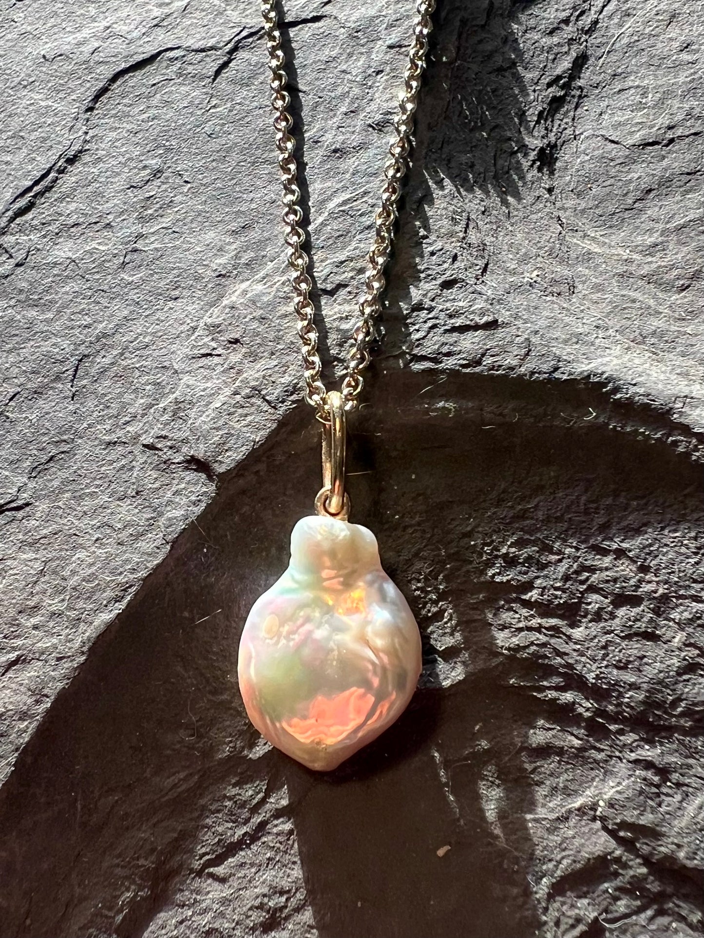 Creamy Keshi Pearl Drop - Minimalist Necklace