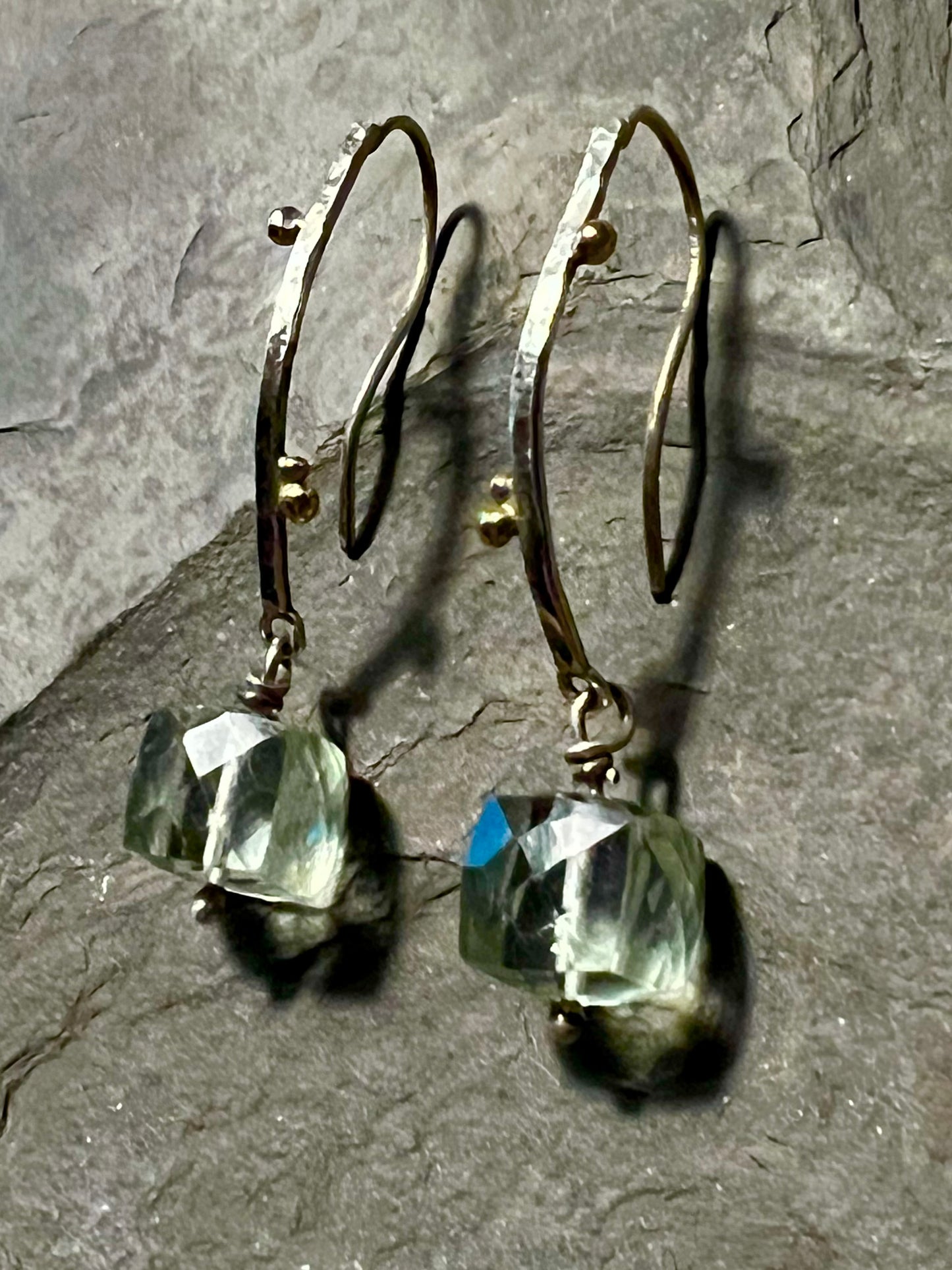 Brook Prehnite Earrings - One of a Kind