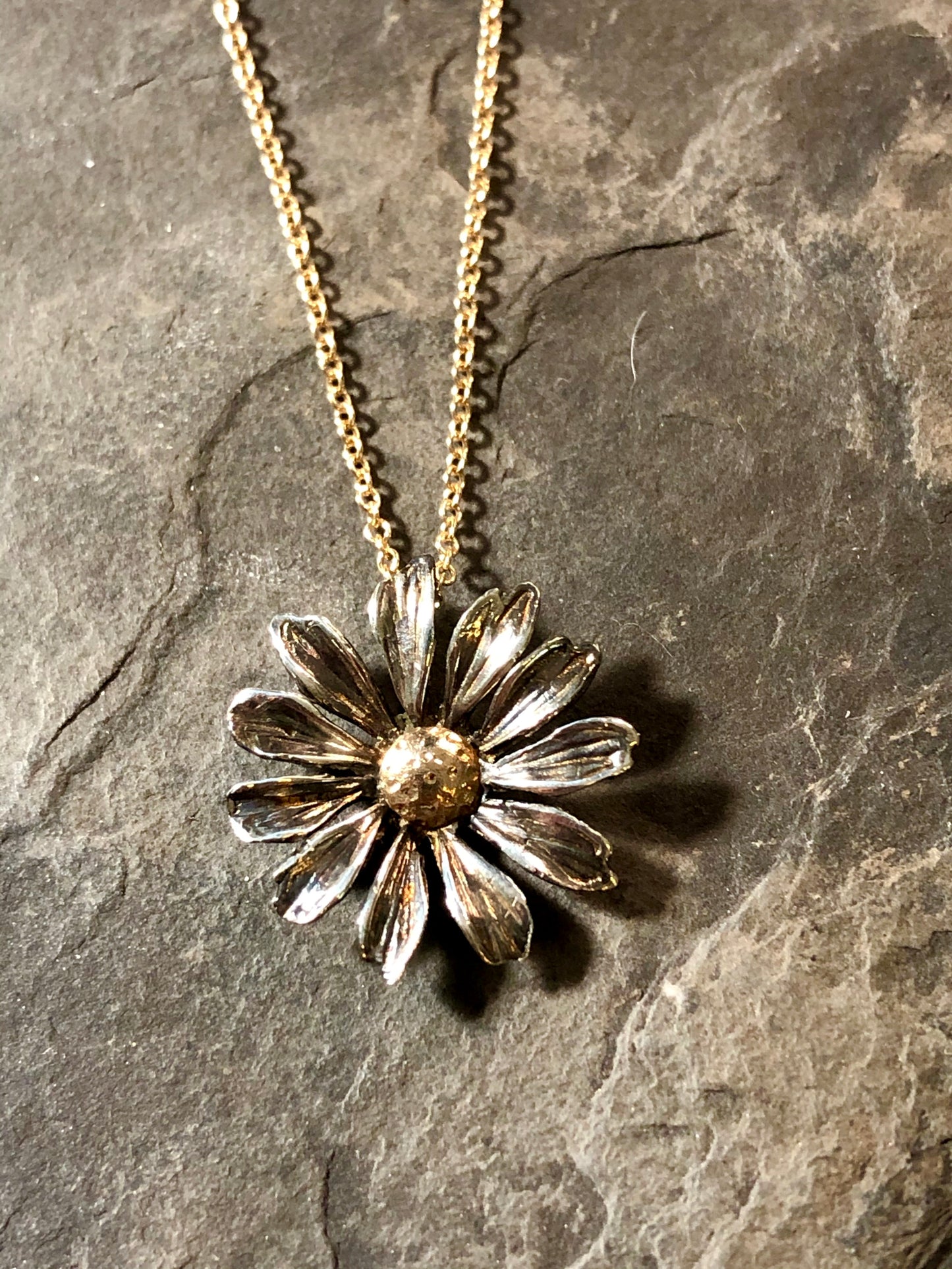 Daisy Girl Necklace, 14K Chain