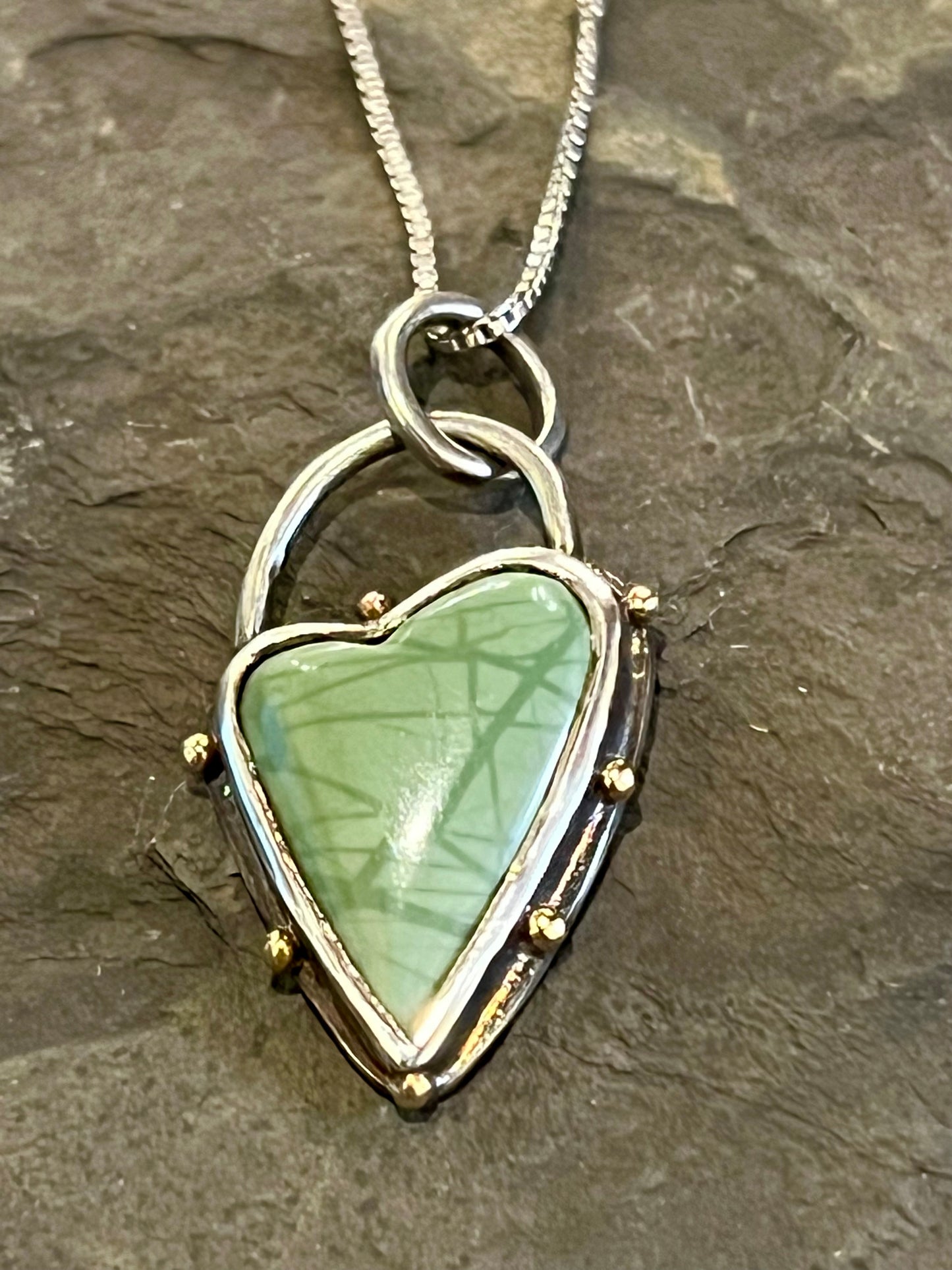 Imperial Jasper Crooked Little Heart - One of a Kind Necklace