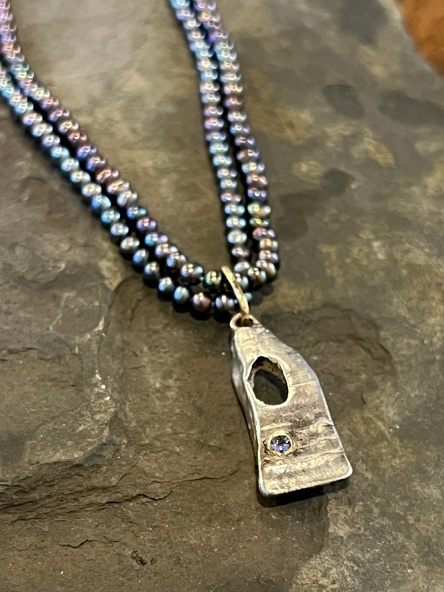 Gulf Relic Talisman with Tanzanite Necklace - Salt Series