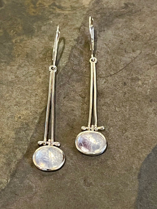 Hinged Dangle with Lavender Quartz - One of a Kind Earring