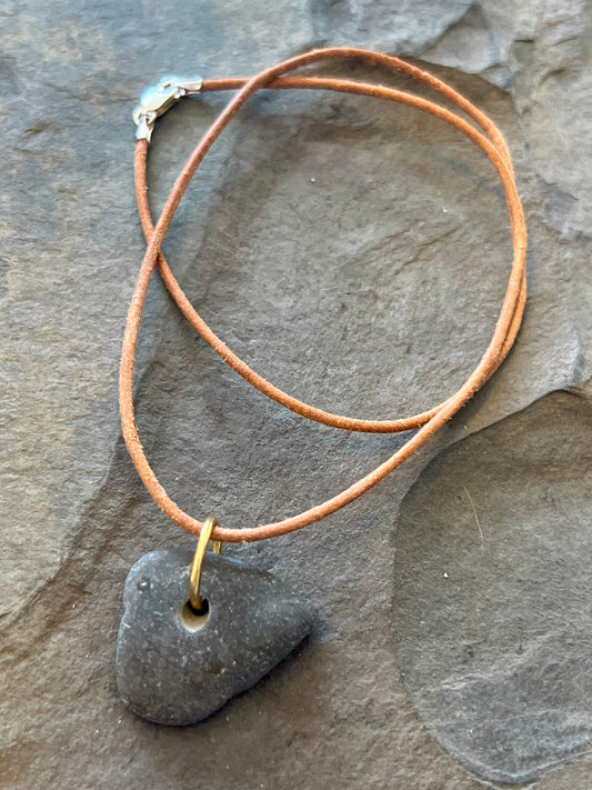 Lucky Stone Pendant - Cayuga Collection Necklace