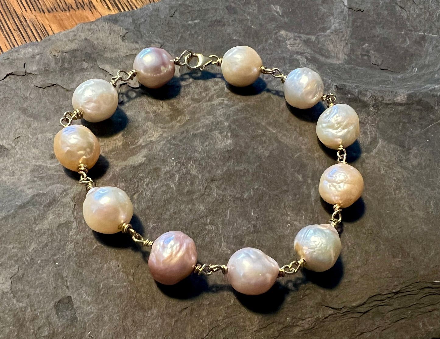 Cloud Hued Pearl Bracelet - One Of a Kind Bracelet