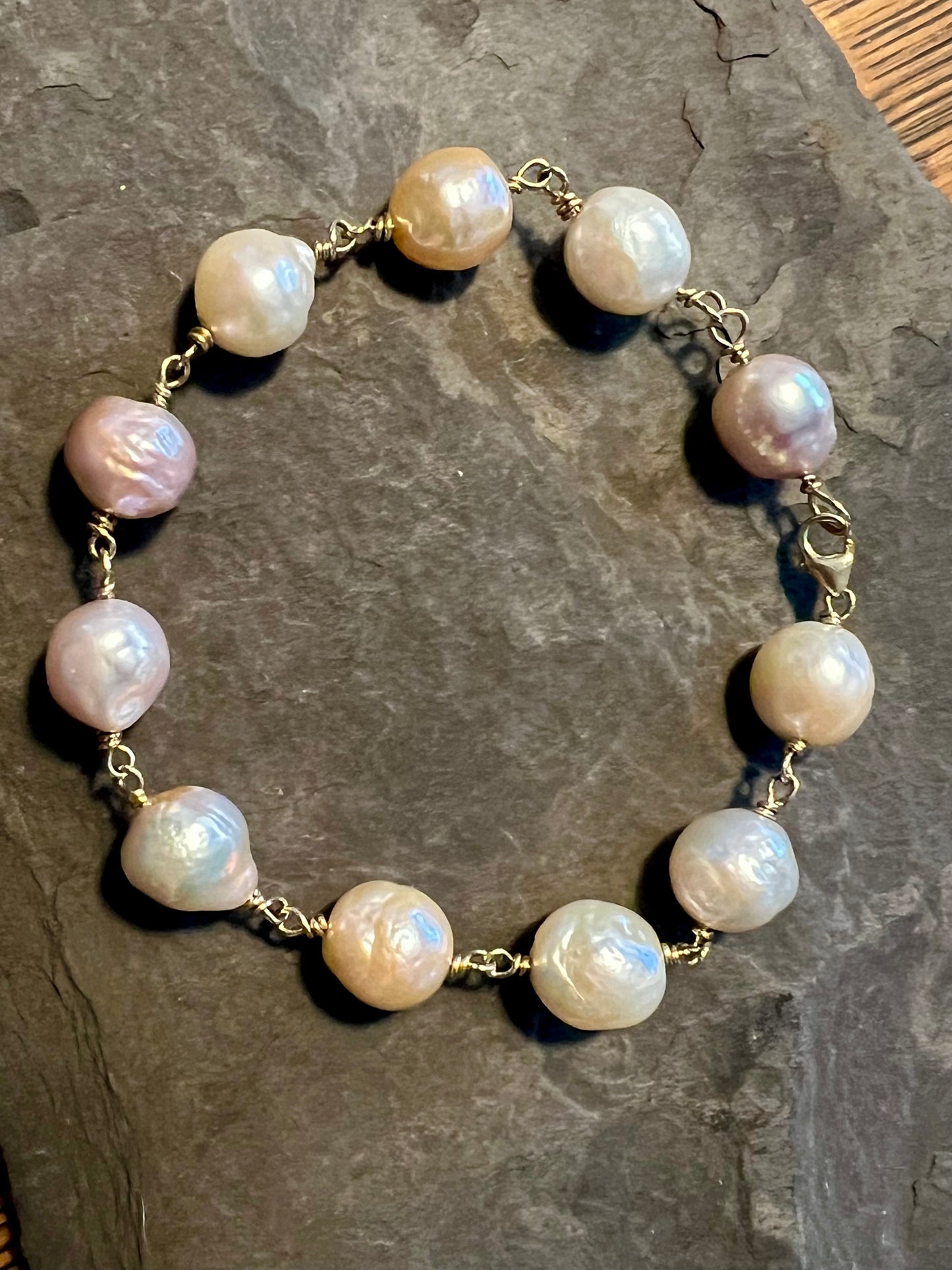 Cloud Hued Pearl Bracelet - One Of a Kind Bracelet