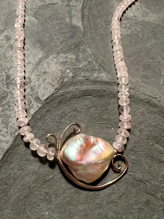 Forged Wave in Rose Gold - One of a Kind Necklace